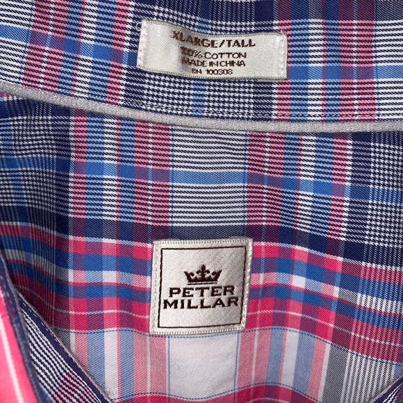 Peter Millar- XL/Tall Gingham Button Down - Picture 3 of 3